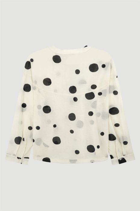 Wiskozowa koszula w grochy Solar Obraz 5