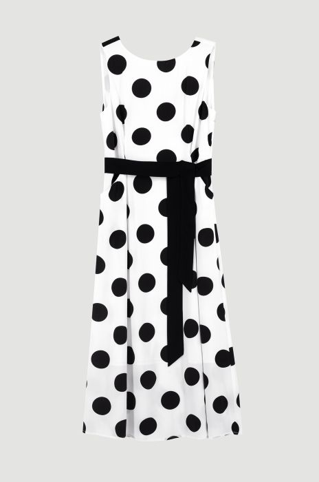 Sukienka midi w grochy z paskiem Solar Obraz 4