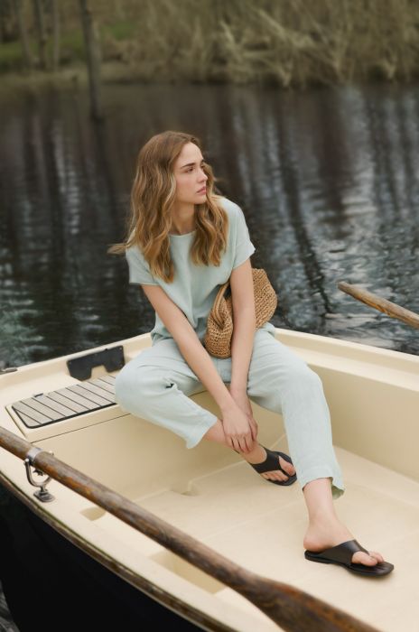 Lniana bluzka o swobodnym kroju Solar Obraz 1