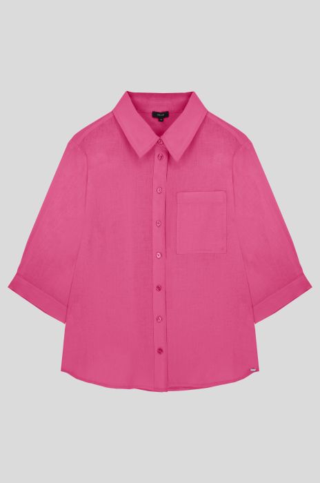 Lniana koszula z rękawem 3/4 Solar Obraz 1