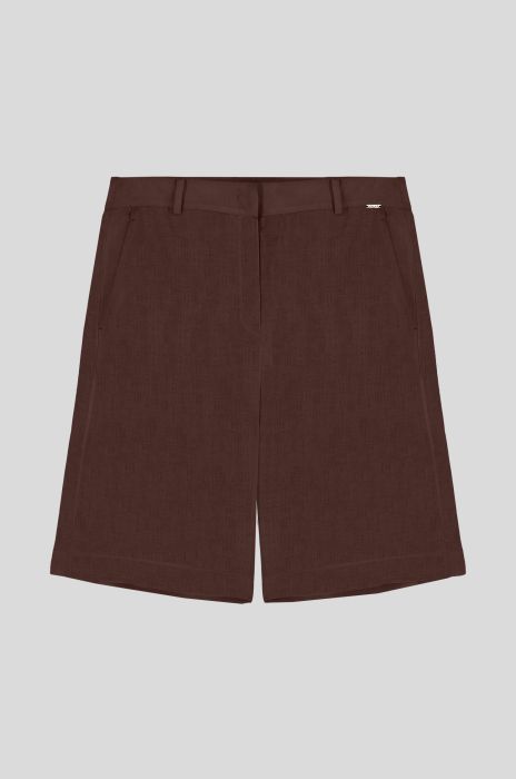 Lniane szorty z rozszerzaną nogawką Solar Obraz 3