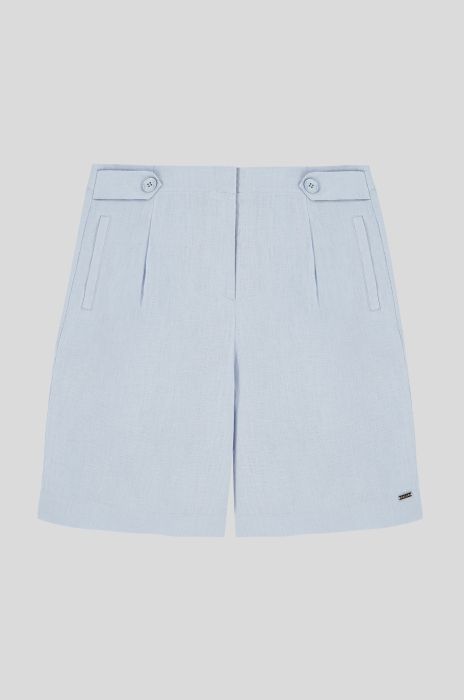 Lniane szorty z ozdobnymi patkami Solar Obraz 3