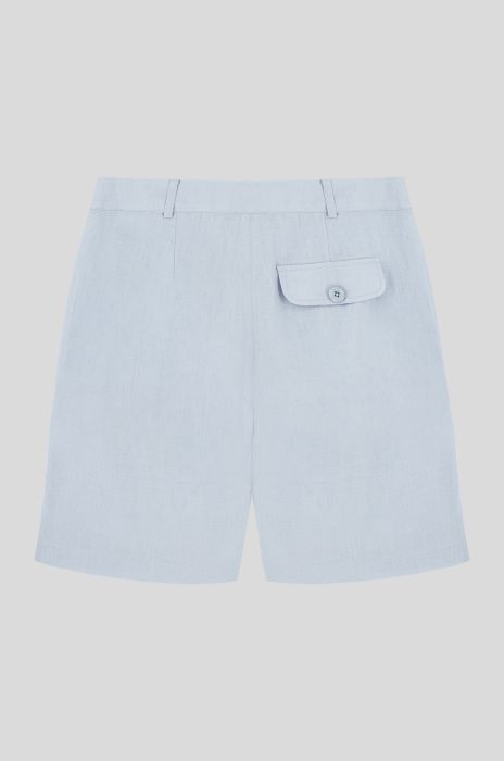 Lniane szorty z ozdobnymi patkami Solar Obraz 4