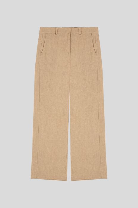 Lniane spodnie z szeroką nogawką Solar Obraz 1