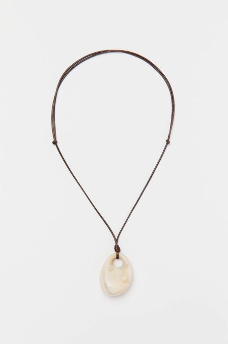 Naszyjnik z owalną zawieszką z żywicy Solar Obraz 2