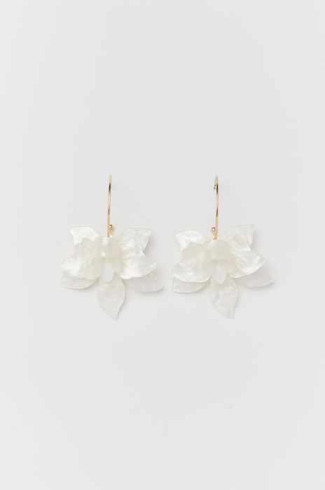 Kolczyki kwiaty na złotym kole Solar Obraz 1