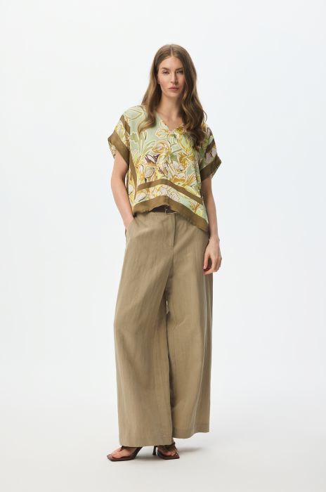 Bluzka z wiskozy z florystycznym printem Solar Obraz 2