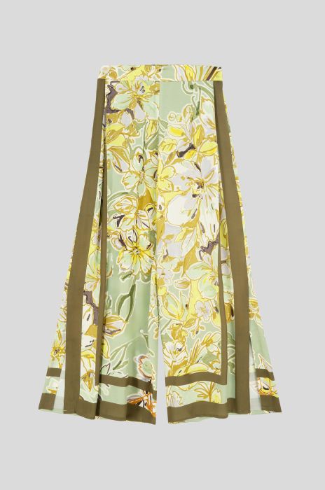 Spodnie wide leg z florystycznym printem Solar Obraz 4