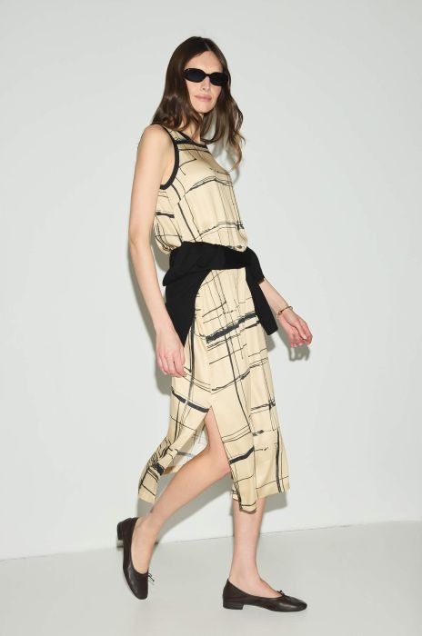 Wiskozowa sukienka midi z nadrukiem Solar Obraz 2