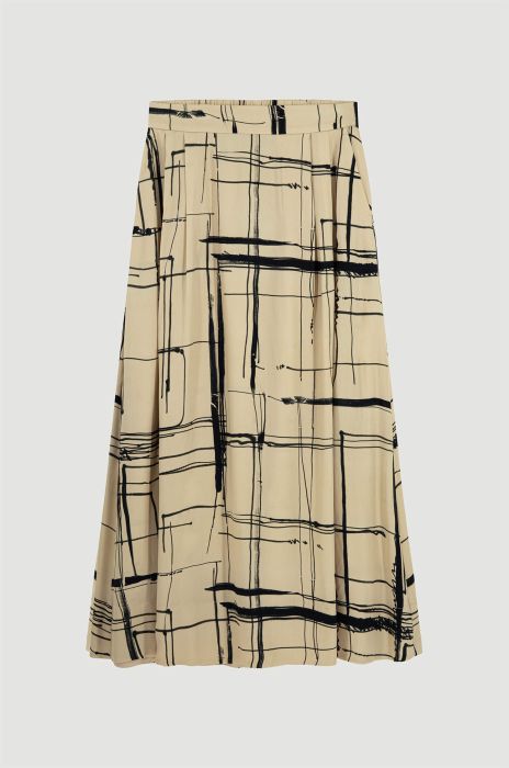 Wiskozowa spódnica w kratę Solar Obraz 4