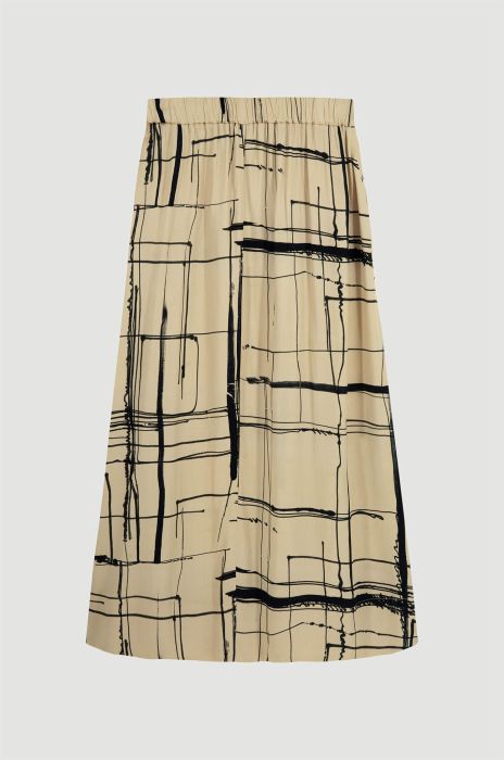 Wiskozowa spódnica w kratę Solar Obraz 5