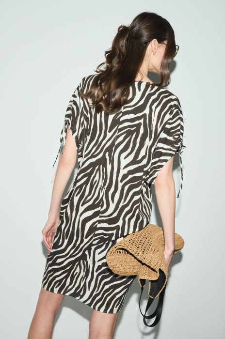 Wiskozowa sukienka ze zwierzęcym printem Solar Obraz 3