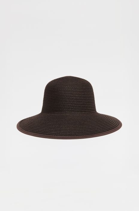 Kapelusz pleciony z szerokim rondem Solar Obraz 1