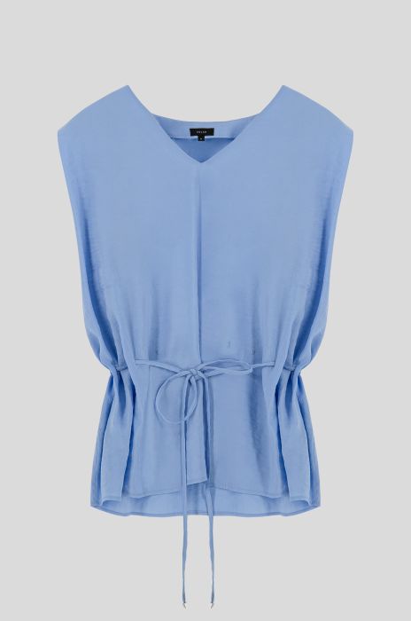 Błękitna taliowana bluzka Solar Obraz 3