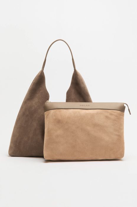 Brązowa skórzana torba typu shopper Solar Obraz 3