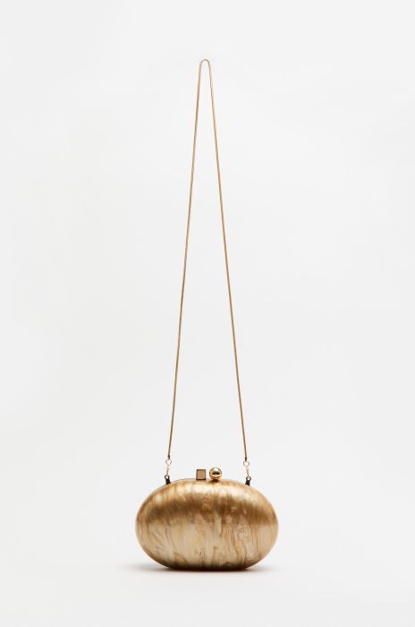 Torebka wieczorowa w odcieniu złota Solar Obraz 3