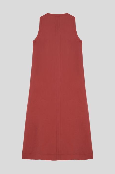 Terakotowa sukienka z zakładką Solar Obraz 3