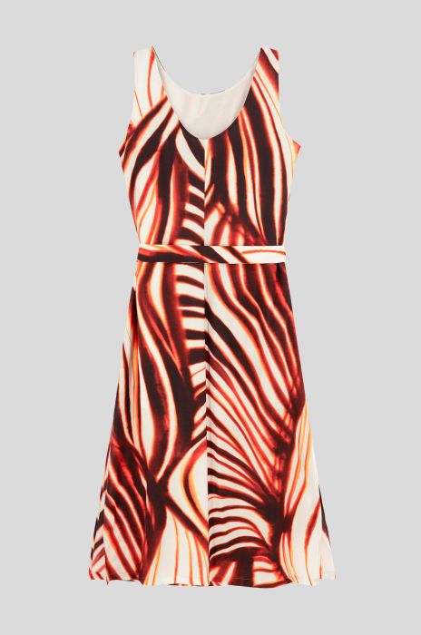 Wiskozowa sukienka z printem i wiązaniem Solar Obraz 4