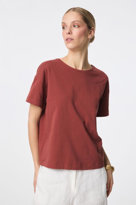 Bawełniana bluzka z krótkim rękawem Solar Obraz 2