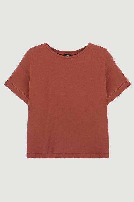 Bawełniana bluzka z krótkim rękawem Solar Obraz 4