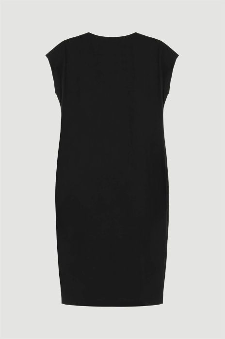 Czarna dopasowana sukienka Solar Obraz 5