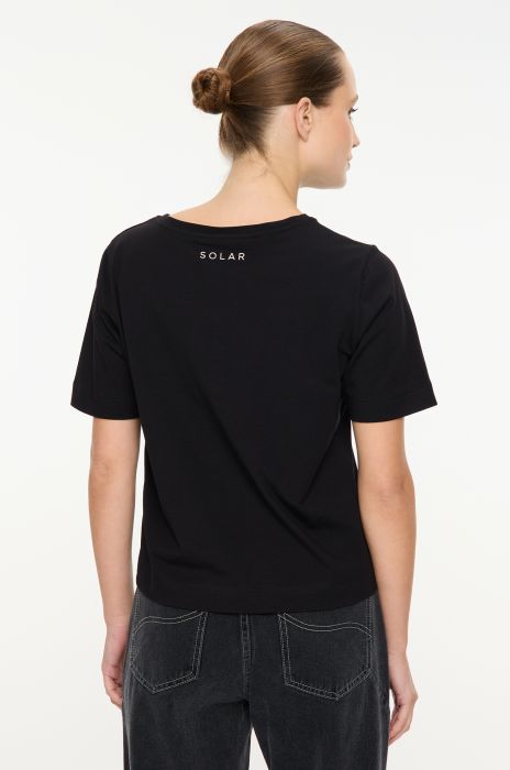 Bawełniana bluzka z napisem "music is art" Solar Obraz 4