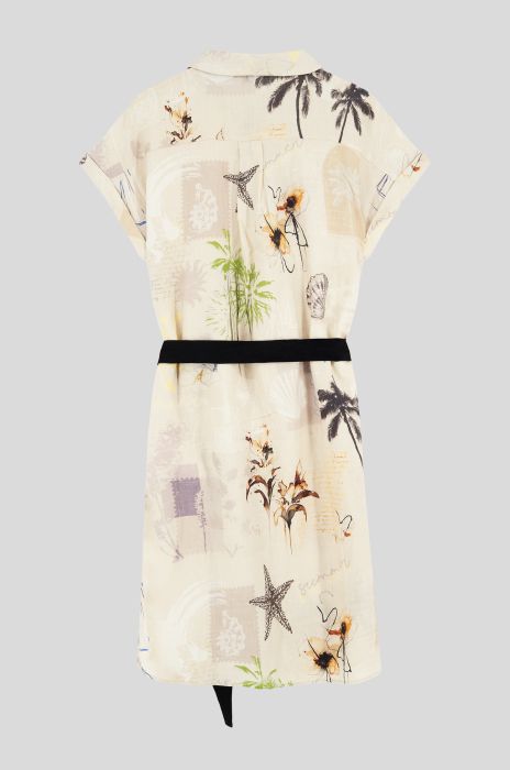 Lniana sukienka z letnim printem Solar Obraz 5