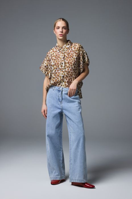 Pudełkowa koszula ze zwierzęcym printem Solar Obraz 3