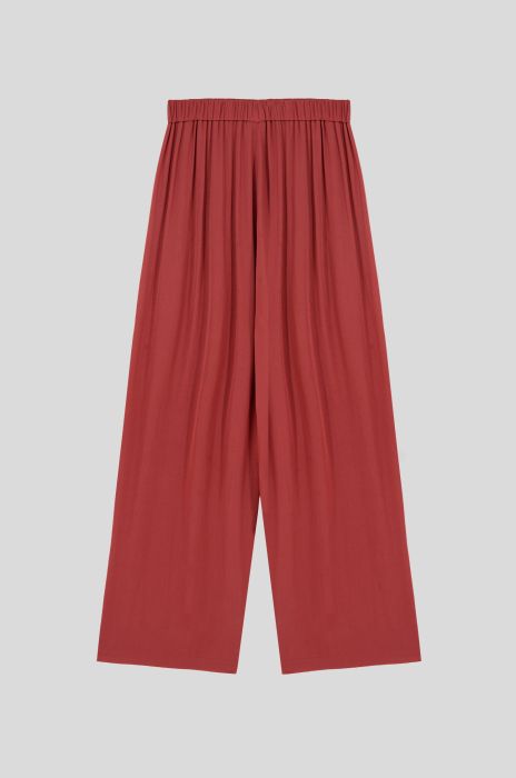 Satynowe spodnie wide leg Solar Obraz 5