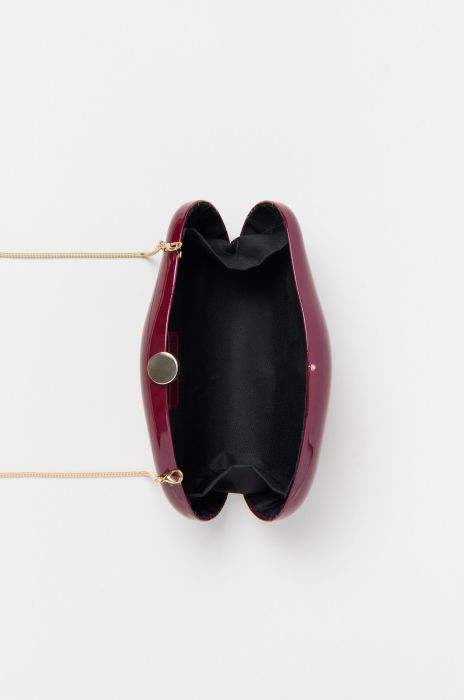 Bordowa torebka wizytowa Solar Obraz 3