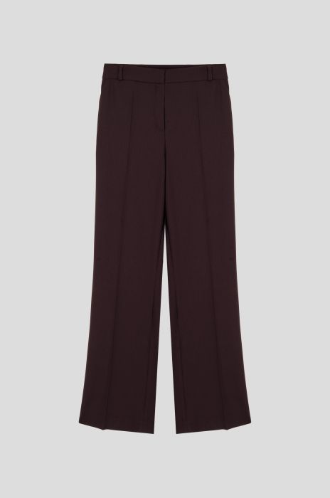 Burgundowe spodnie flare Solar Obraz 1