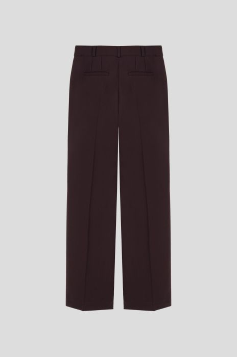 Burgundowe spodnie flare Solar Obraz 2