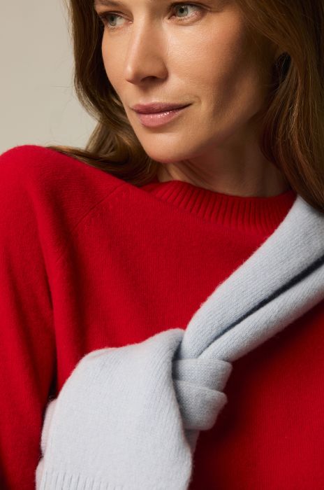 Raglanowy sweter z wełny merino Solar Obraz 2