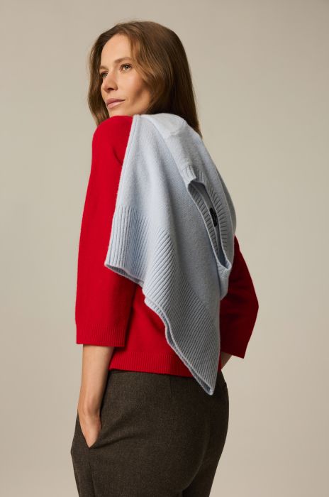 Raglanowy sweter z wełny merino Solar Obraz 3