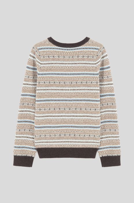 Sweter z wełny z merino w zimowy wzór Solar Obraz 5