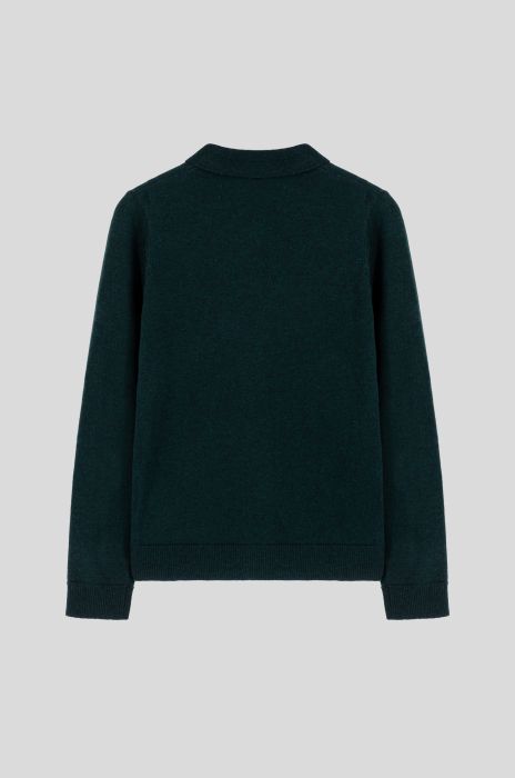 Bluzka polo z wełny merino Solar Obraz 6
