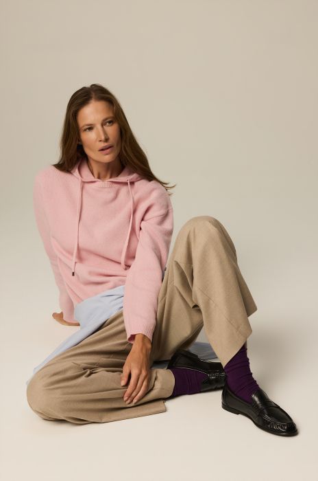 Sweter w stylu bluzy z wełny merino Solar Obraz 2