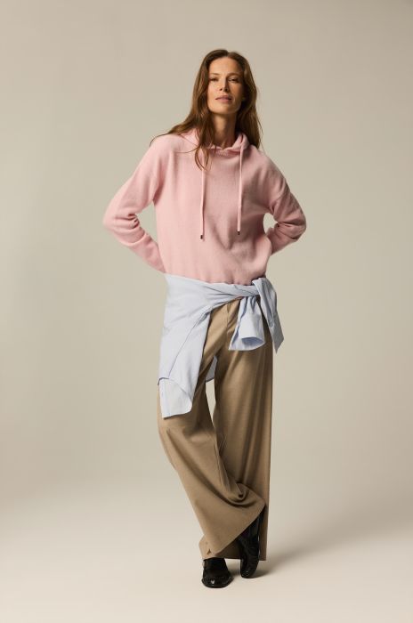 Sweter w stylu bluzy z wełny merino Solar Obraz 4