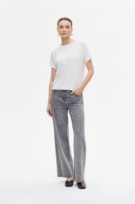 Dzianinowa bluzka z krótkim rękawem Solar Obraz 1