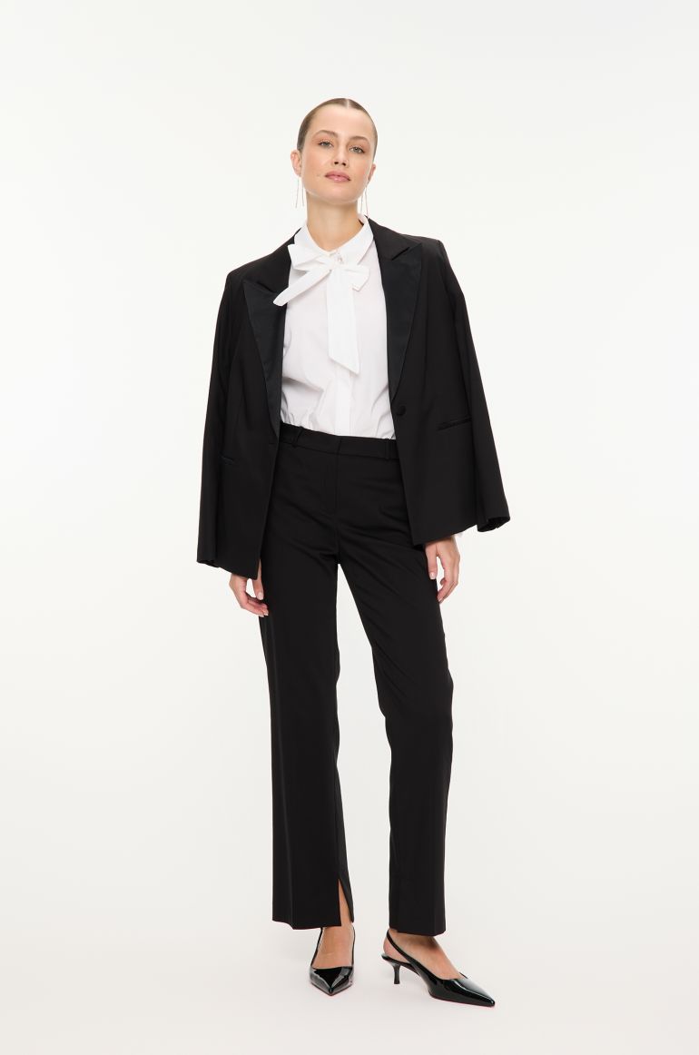 Garniturowe spodnie z rozcięciami