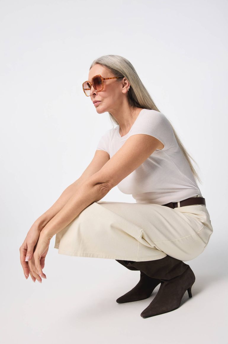 Biała bluzka z wiskozą