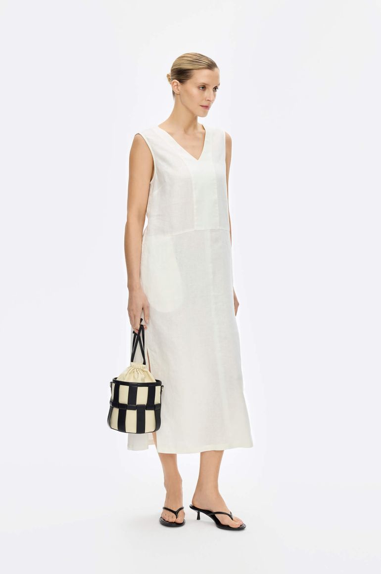Lniana sukienka maxi