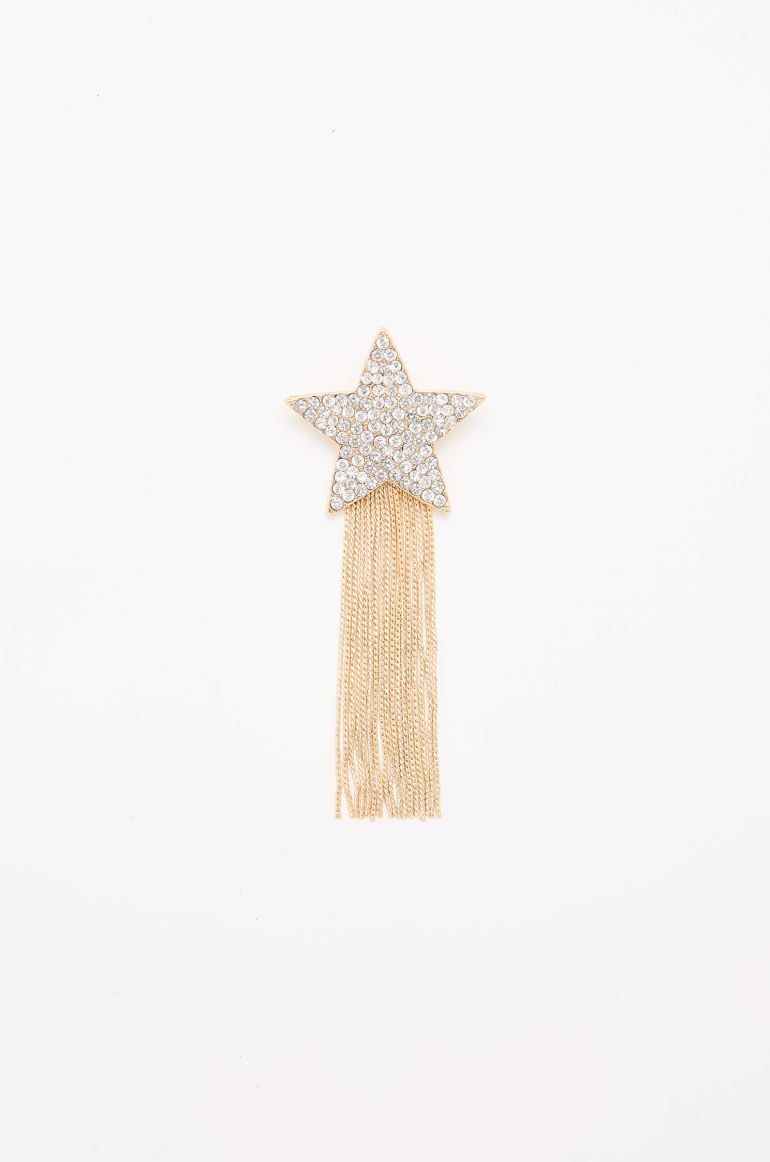 Broszka w kształcie gwiazdy z łańcuszkami