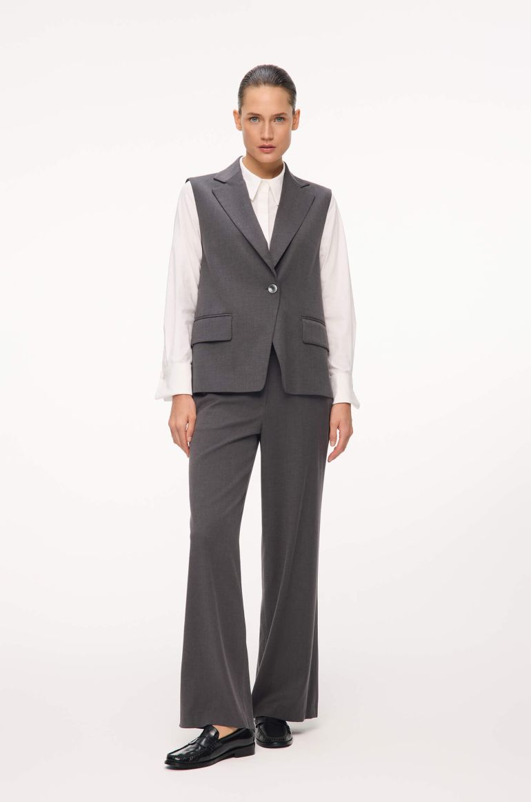 Grafitowe spodnie z wełną