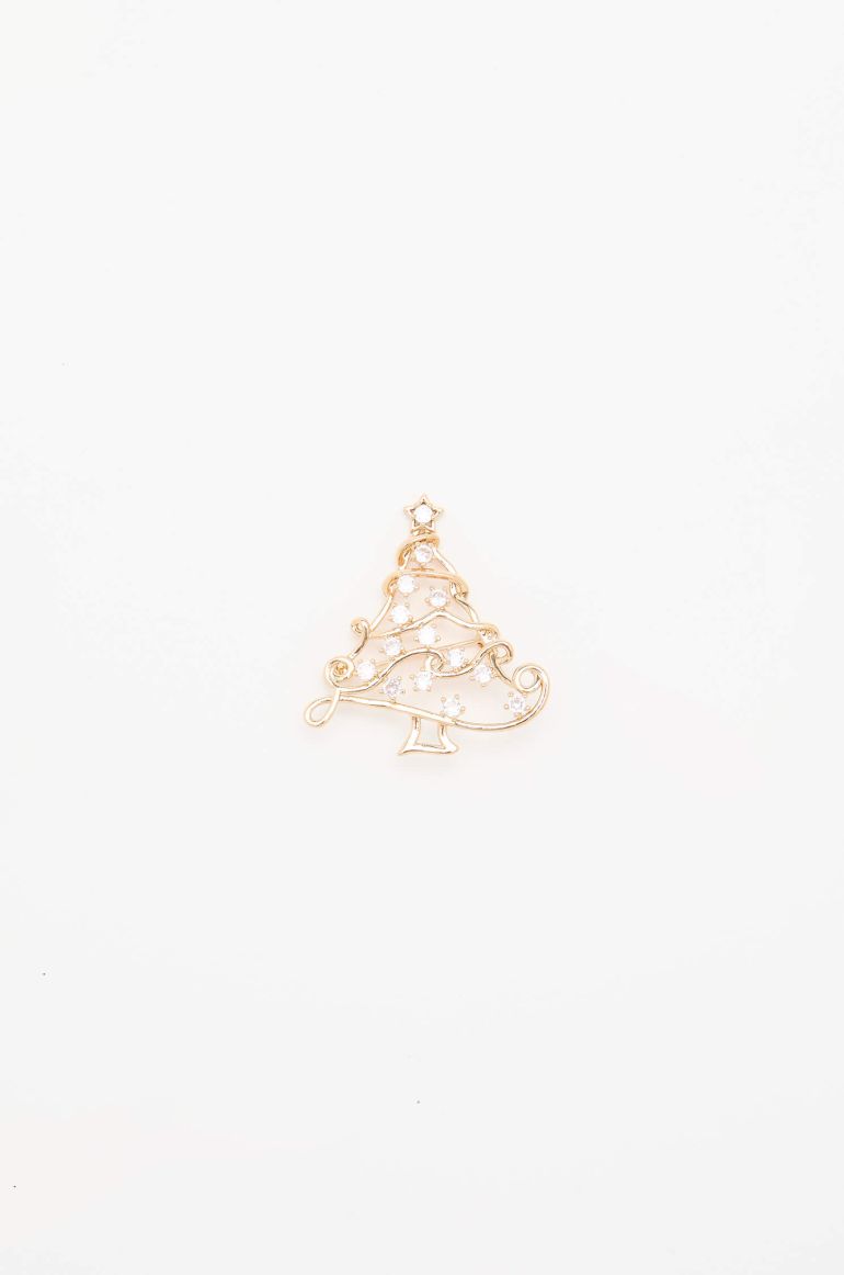 Świąteczna broszka w kształcie choinki