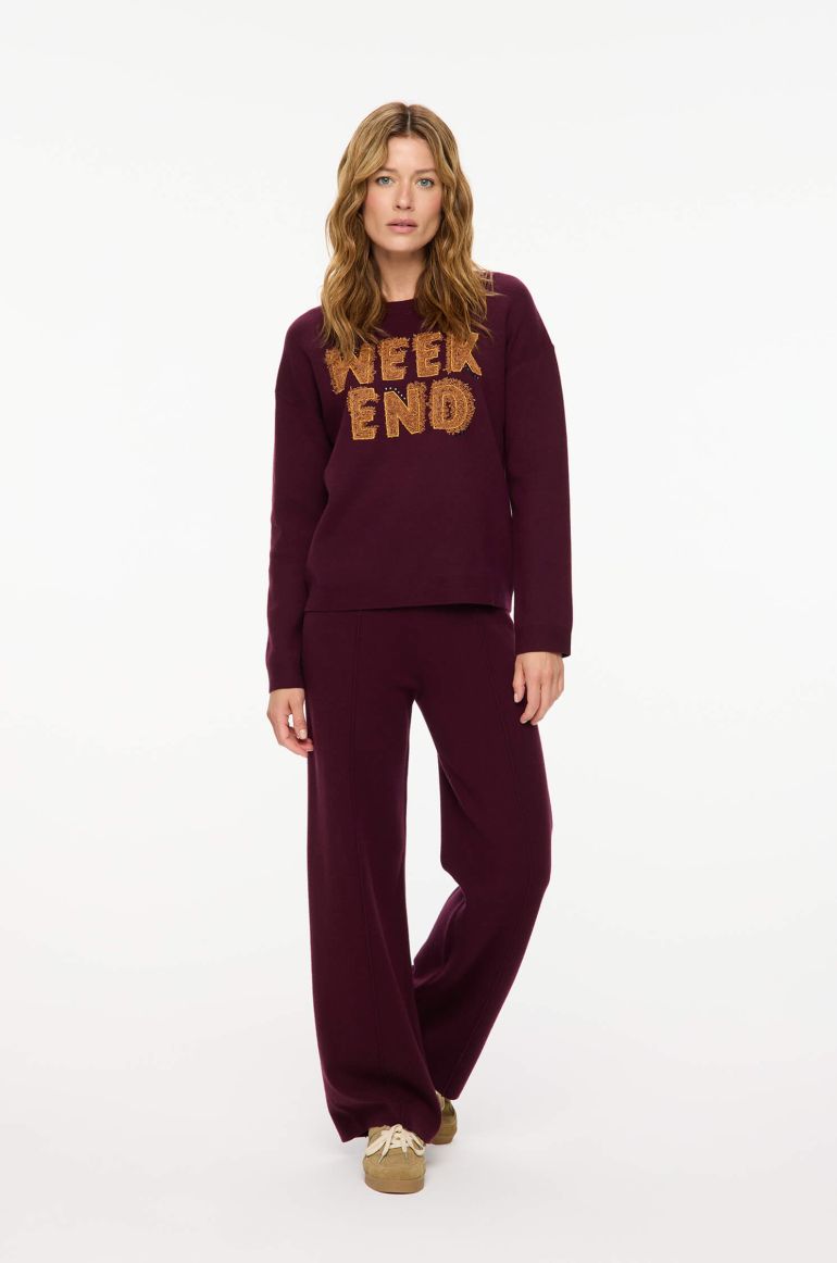 Dzianinowa bluza weekend z autorską aplikacją