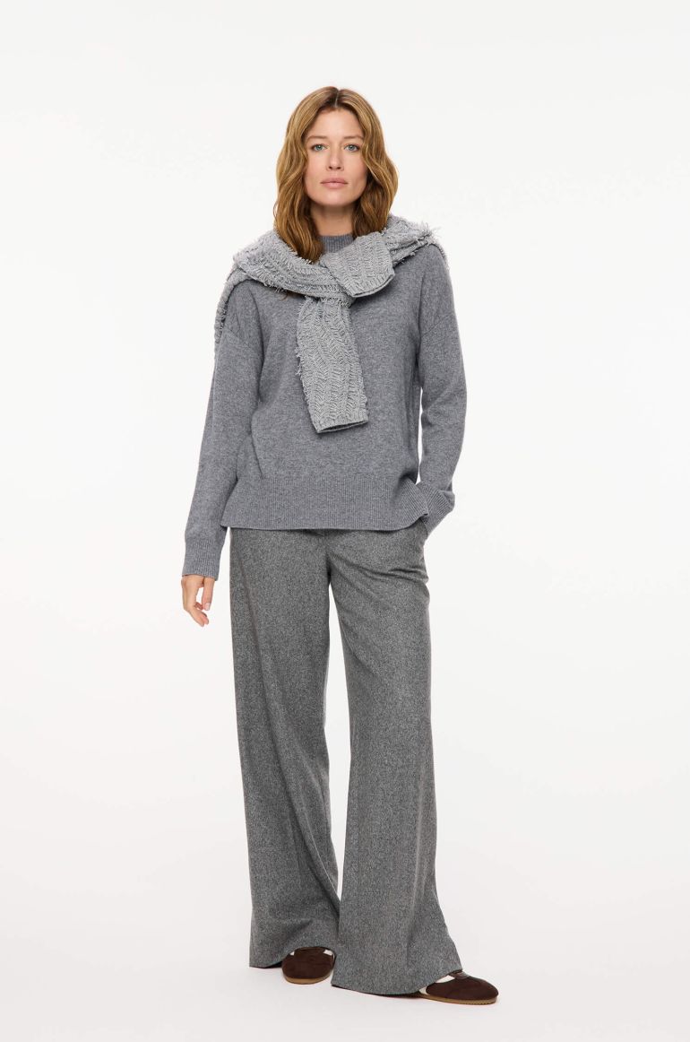 Sweter z wełny merino ze stójką