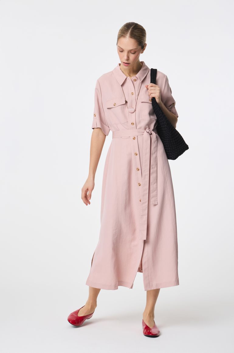 Sukienka koszulowa z krótkim rękawem