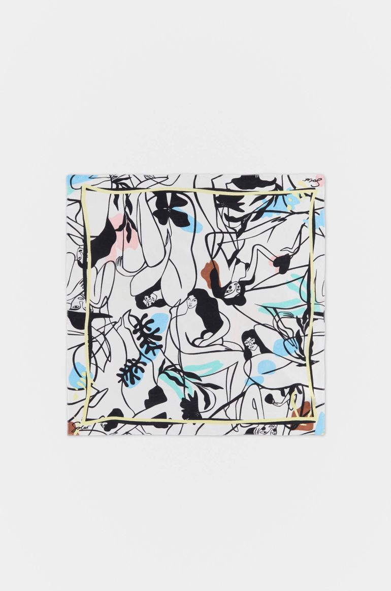 Jedwabna apaszka z autorskim printem wenus