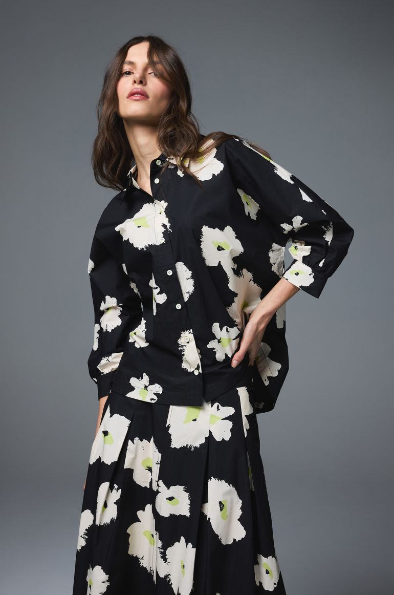 Bawełniana koszula w kwiaty